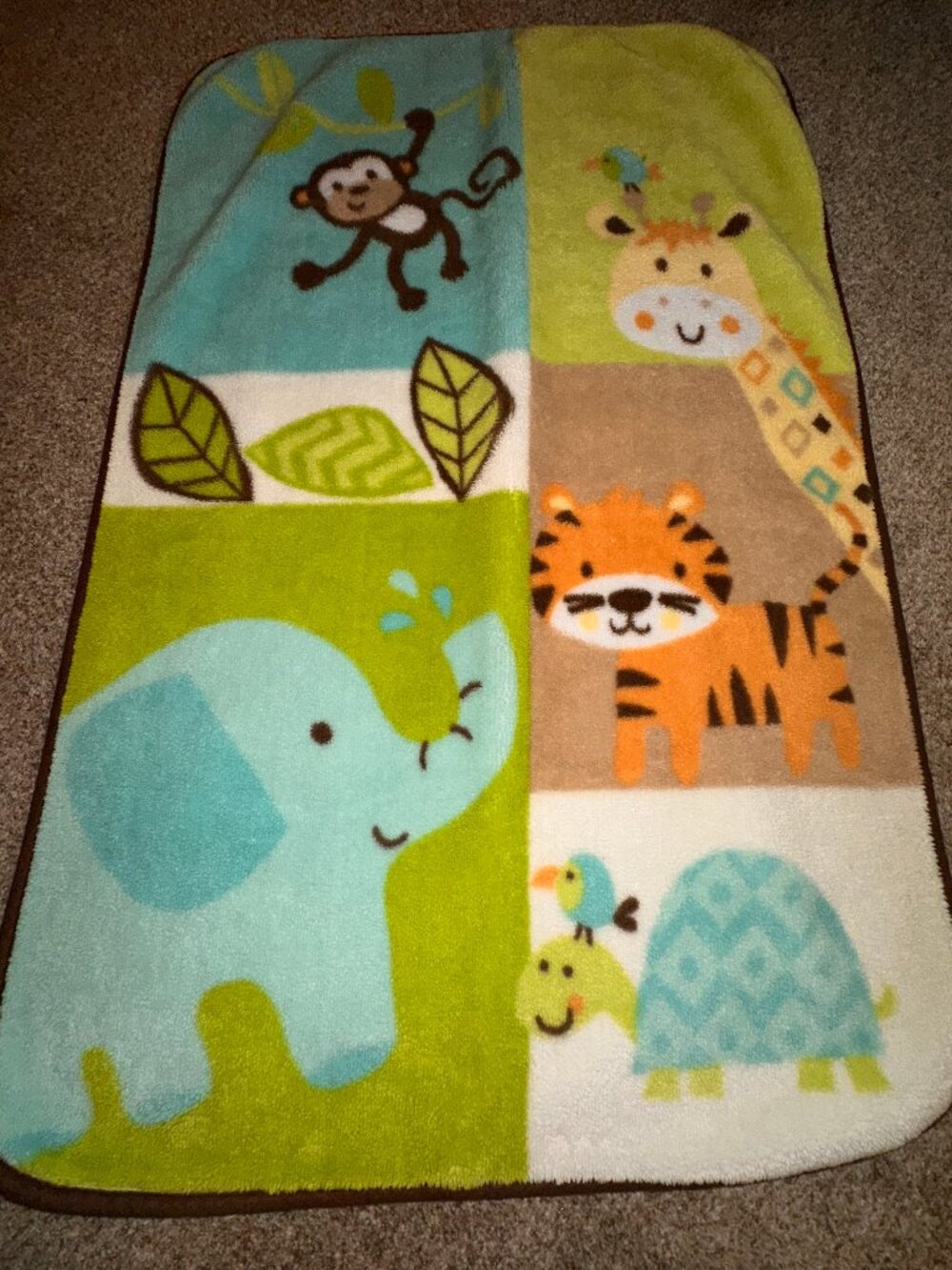 Garanimals tiger monkey giraffe Elephant Turtle Luxury plush fleece baby blanket